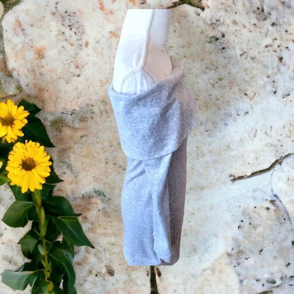 Derek Heart Long Sleeve Gray Off Shoulder Evening Sweater Dress in Size Small - Picture 2 of 4